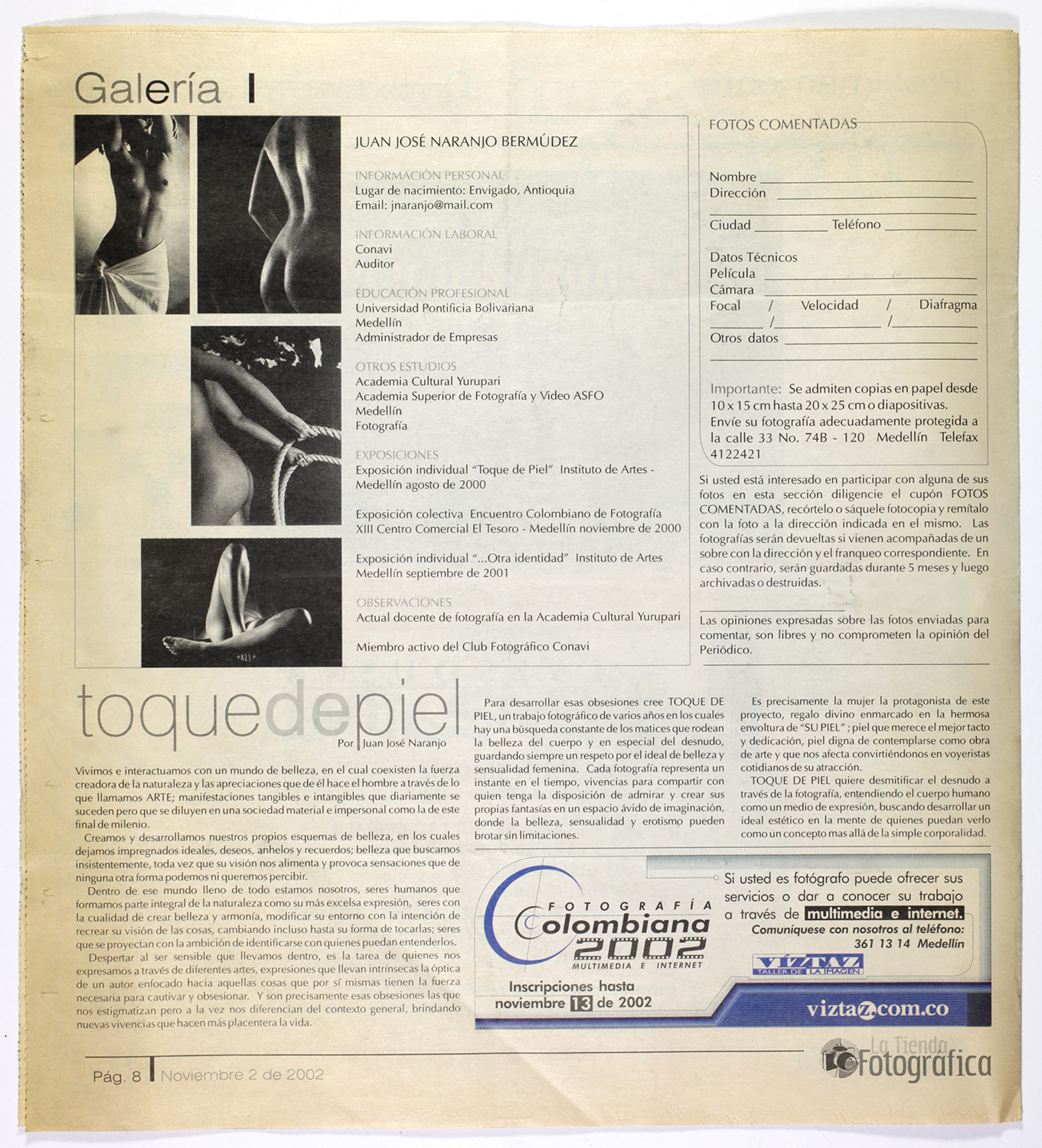 La Tienda Fotográfica, 2 de noviembre de 2002